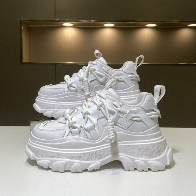 Lace Up Muffin Thick Sole