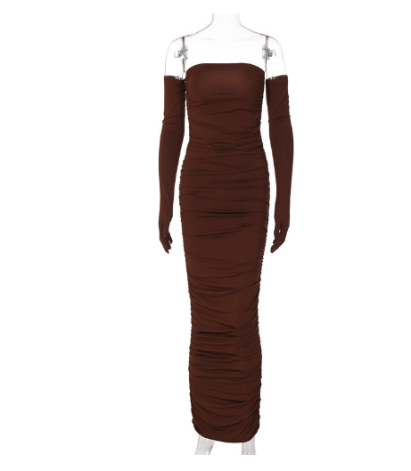 Jiselle Strapless Backless Skin Tight Dress