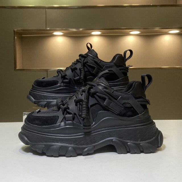 Lace Up Muffin Thick Sole