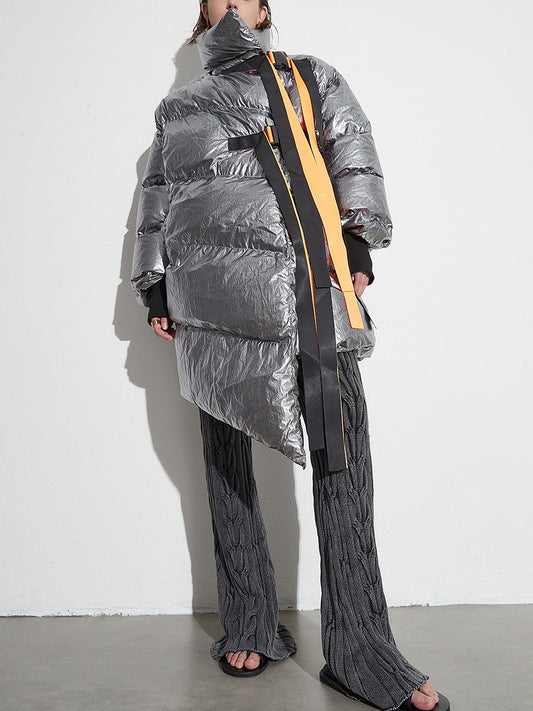 Bright Ribbon Cotton Padded Winter Coat