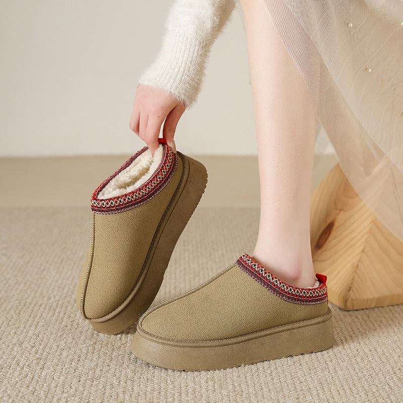 Winter Warm Platform Waterproof Slippers